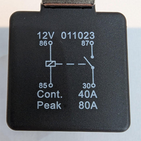 Black Standard Relay 40 Amp 4 Pin