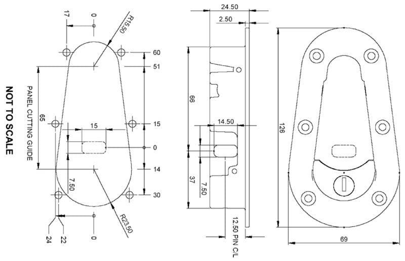 AERO CATCH IVA OK Black Non Locking PAIR - Car Builder Solutions