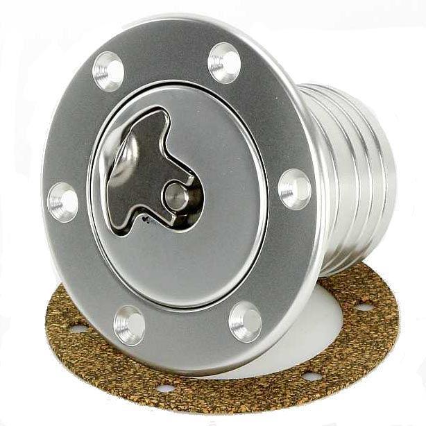 94mm Locking Aero Fuel Cap Assembly Satin Aluminium - Car Builder Solutions