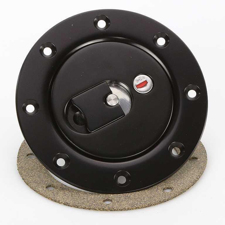 120mm Locking Aero Fuel Cap Black - Car Builder Solutions