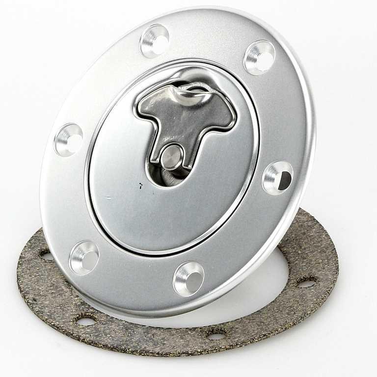 94mm Locking Aero Fuel Cap Assembly Satin Tank Mount Flush Fit No Neck - Car Builder Solutions