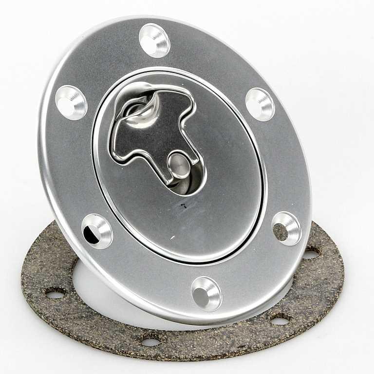 94mm Locking Aero Fuel Cap Assembly Satin Tank Mount Flush Fit No Neck - Car Builder Solutions