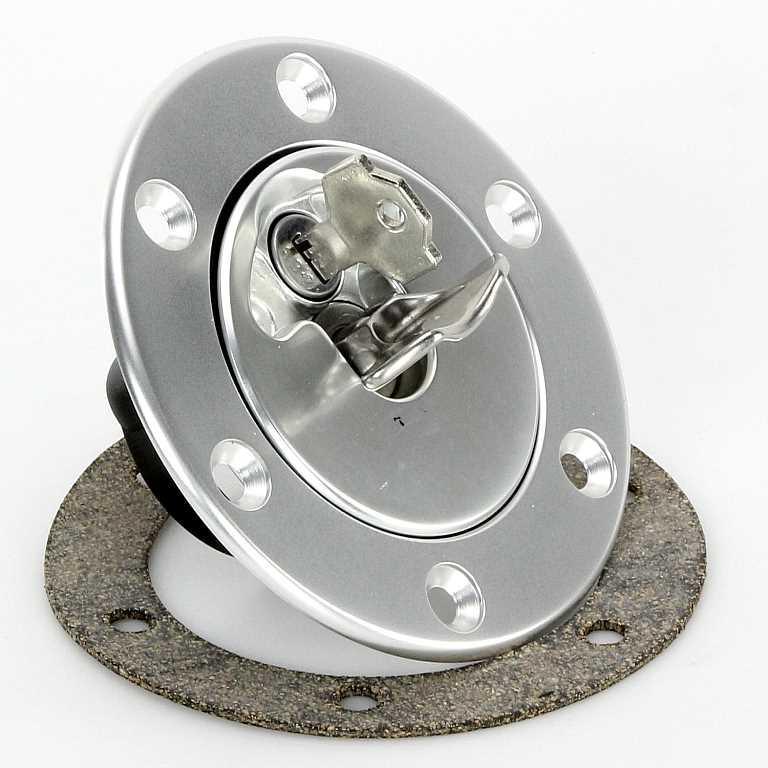 94mm Locking Aero Fuel Cap Assembly Satin Tank Mount Flush Fit No Neck - Car Builder Solutions