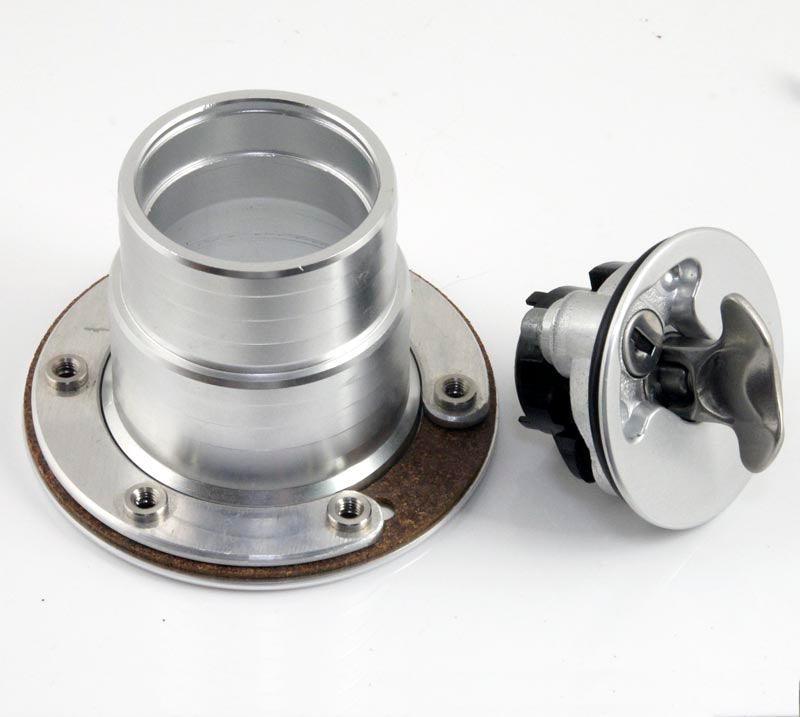 94mm Budget Locking Aero Fuel Cap Assembly Satin Aluminium - Car Builder Solutions