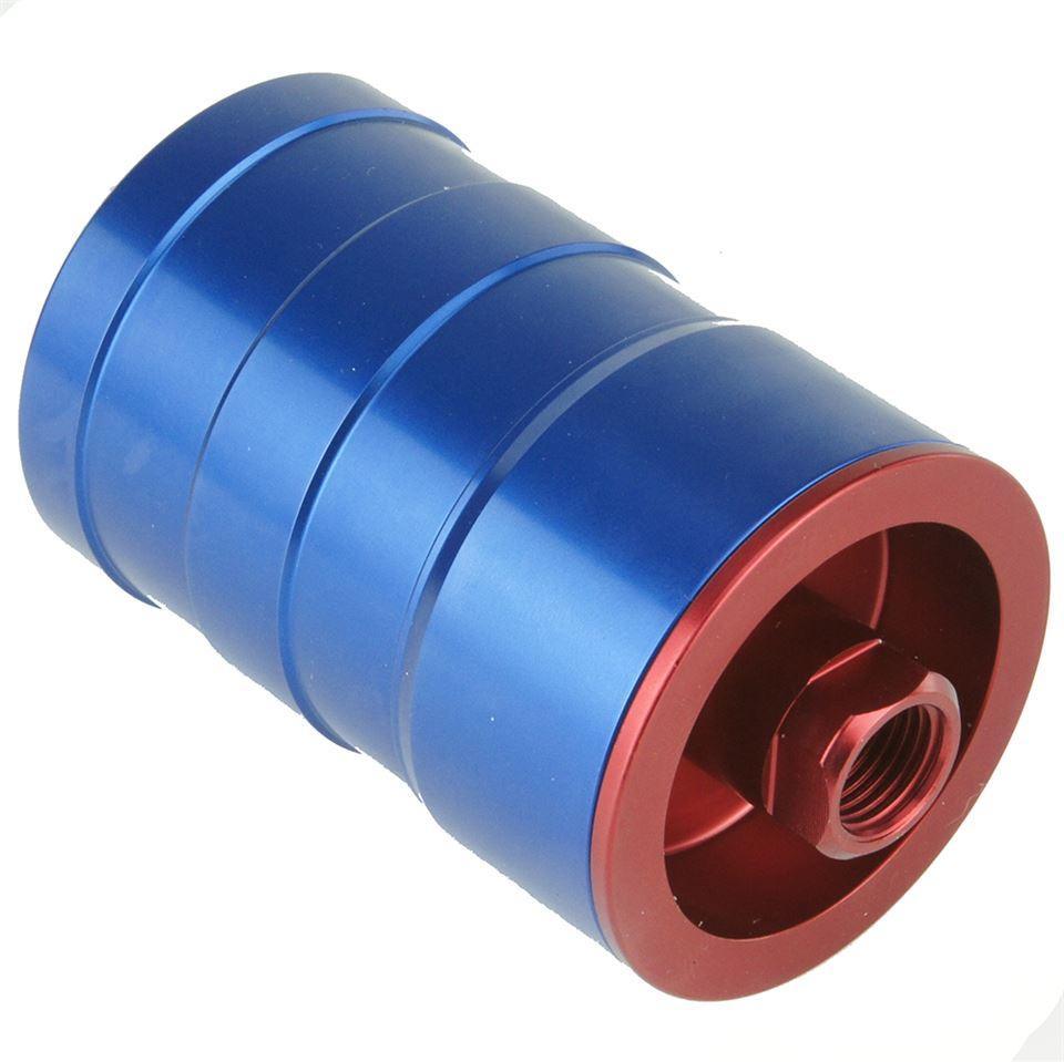 Billet Aluminium Fuel Filter Blue 95mm - Car Builder Solutions