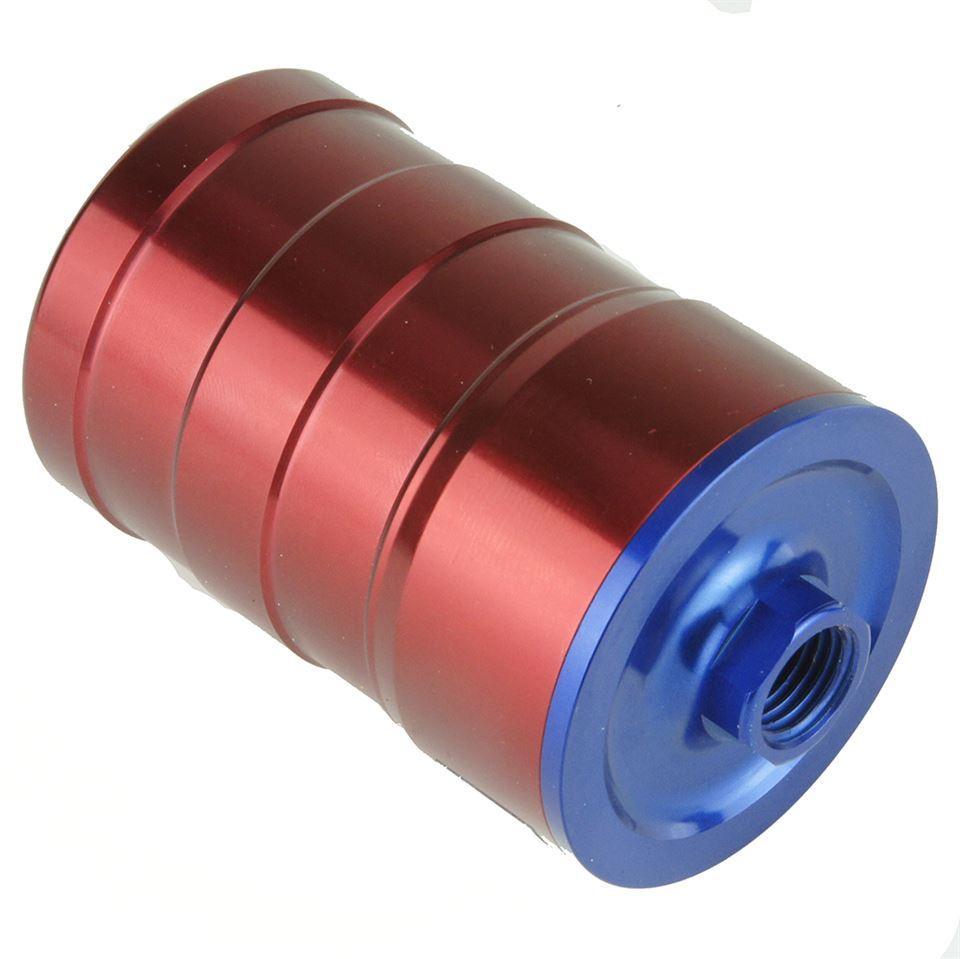 Billet Aluminium Fuel Filter Red 95mm - Car Builder Solutions