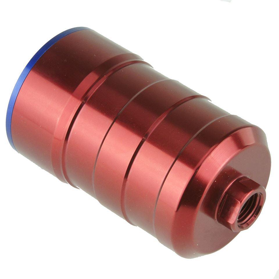 Billet Aluminium Fuel Filter Red 95mm - Car Builder Solutions