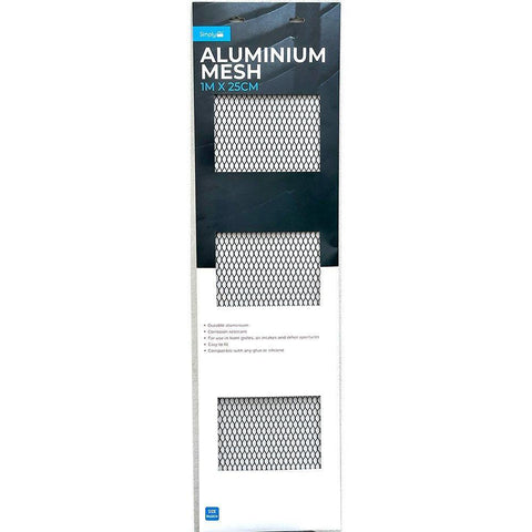 Satin Black Anodised Honeycomb Expanded Aluminium Mesh 1000 x 250mm - Car Builder Solutions