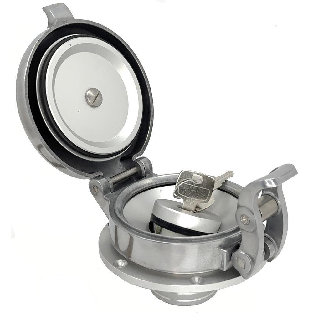 3 1/2" BSP Aston Polished Alloy Fuel Cap Kit - Car Builder Solutions