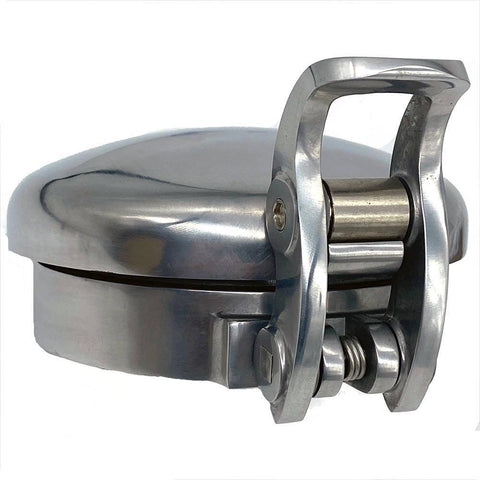 3 1/2" BSP Aston Polished Alloy Roller Catch Fuel Cap - Car Builder Solutions