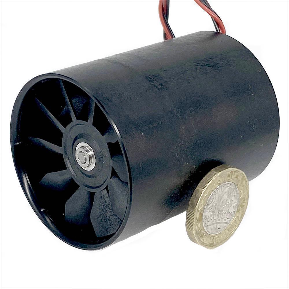 Axial Fan 60mm Long 48mm Diameter. Billett Aluminium - Car Builder Solutions