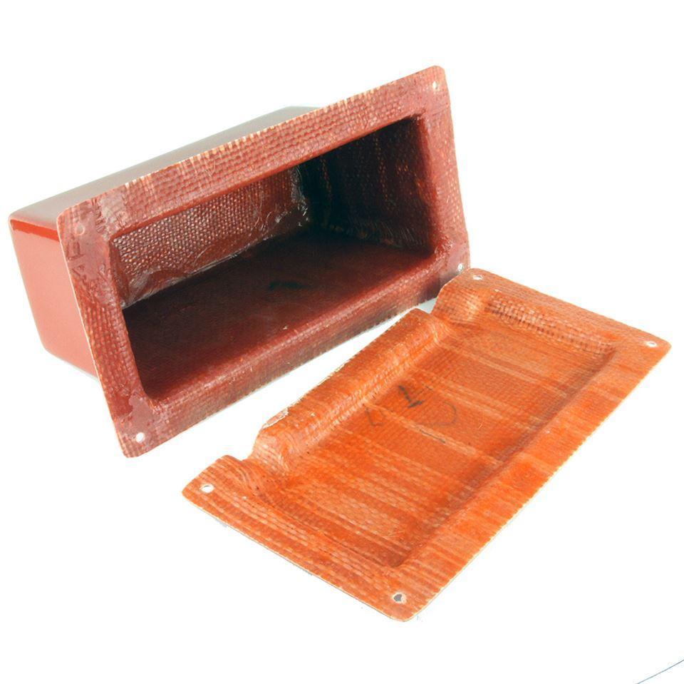 Small Glass Fibre Red Battery Box 320mm - Car Builder Solutions