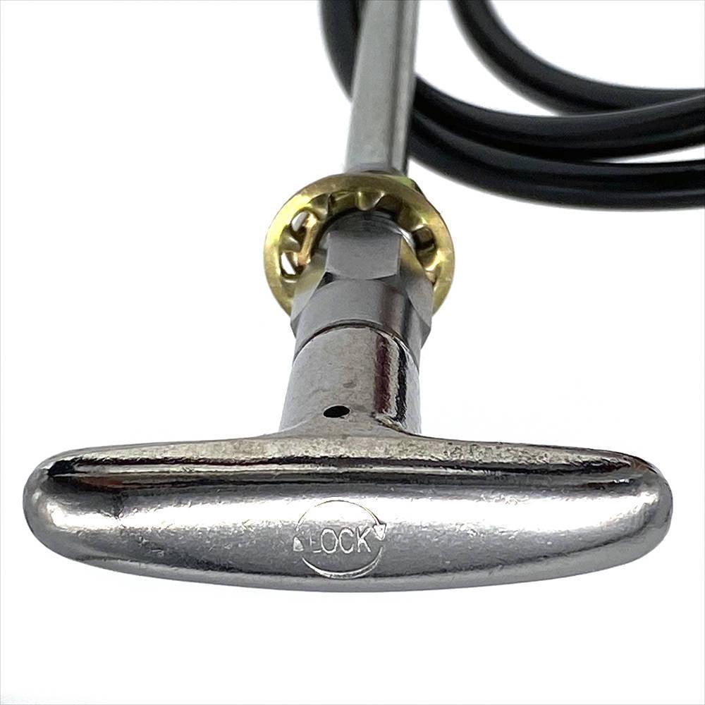 Flexible Choke / Bonnet Release Cable - Chrome T-shape Handle. - Car Builder Solutions