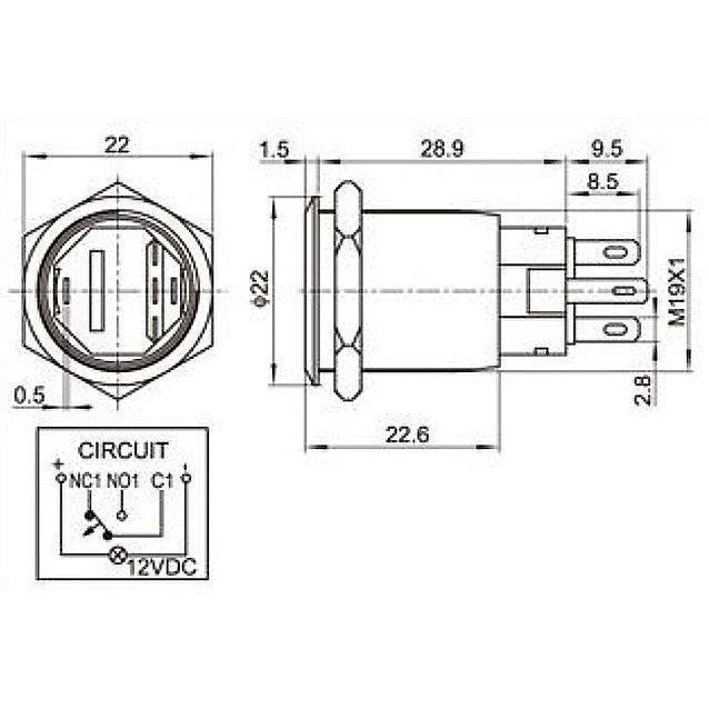 Headlight Switch Illuminated Black Bezel - Car Builder Solutions