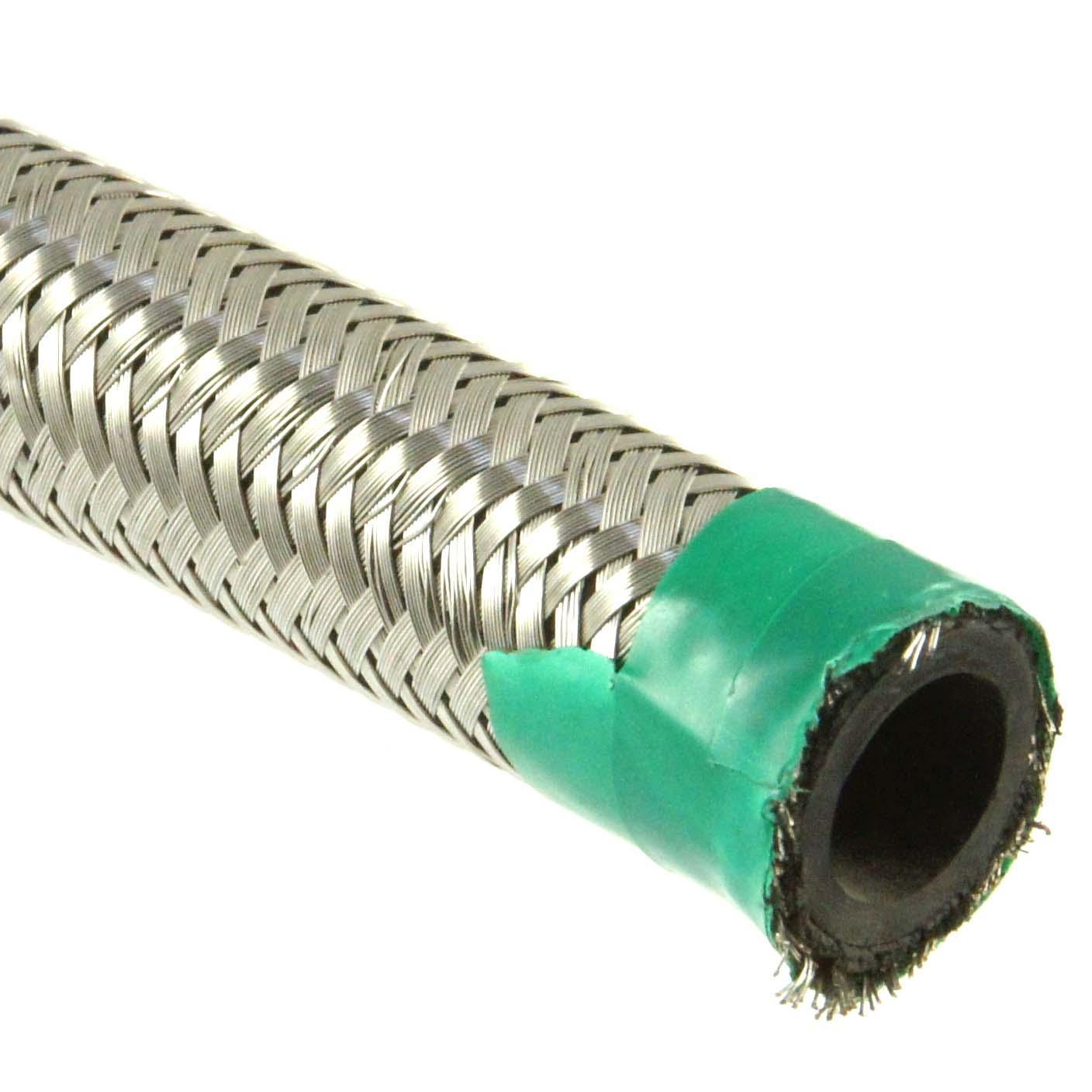 Stainless Steel Braided Fuel Hose 10mm Per Metre - Car Builder Solutions