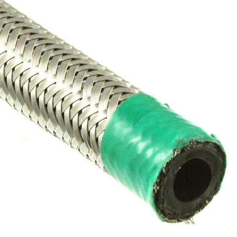 Stainless Steel Braided Fuel Hose 8mm Per Metre - Car Builder Solutions