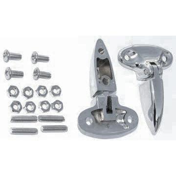 Chrome Mini Boot Hinges 90mm Pair - Car Builder Solutions