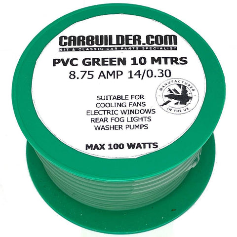 8 Amp Single 10 Metre Green - Car Builder Solutions