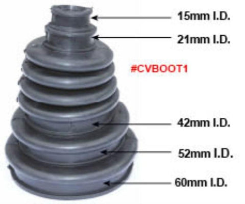 Universal Stretch-Over Cv Joint Boot 12mm To 65mm Black - Car Builder Solutions