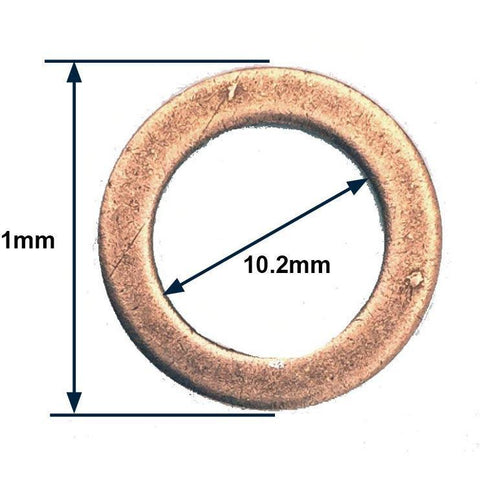 Copper Washer 10mm - Car Builder Solutions