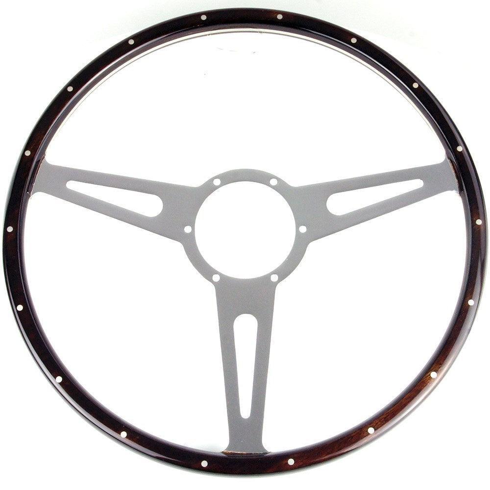 17" Dark Wood Rim Steering Wheel - Car Builder Solutions