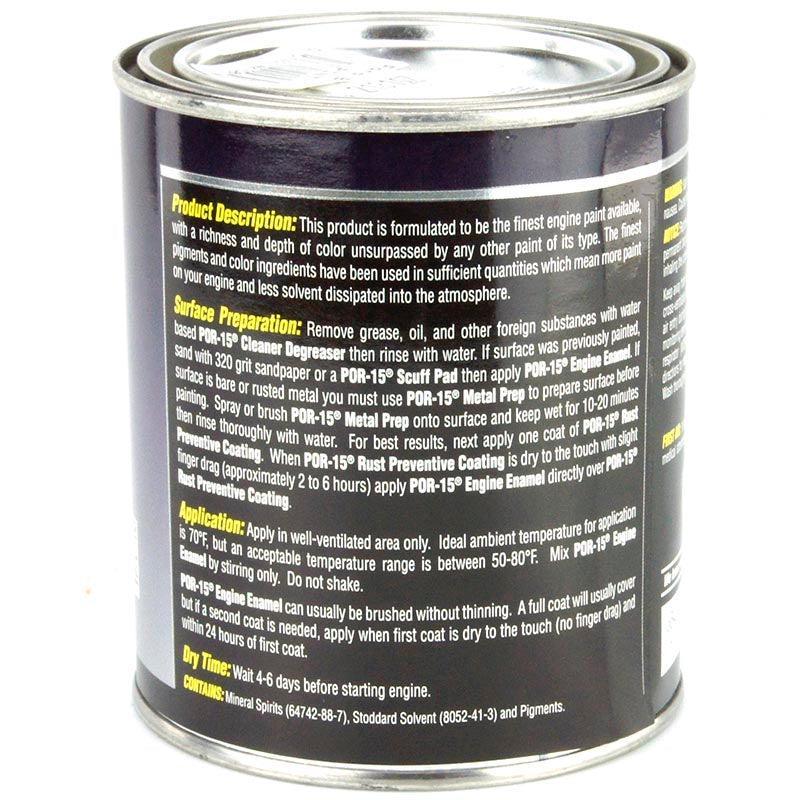 POR 15 Brush-on Engine Enamel Paint (3 COLOURS) - Car Builder Solutions