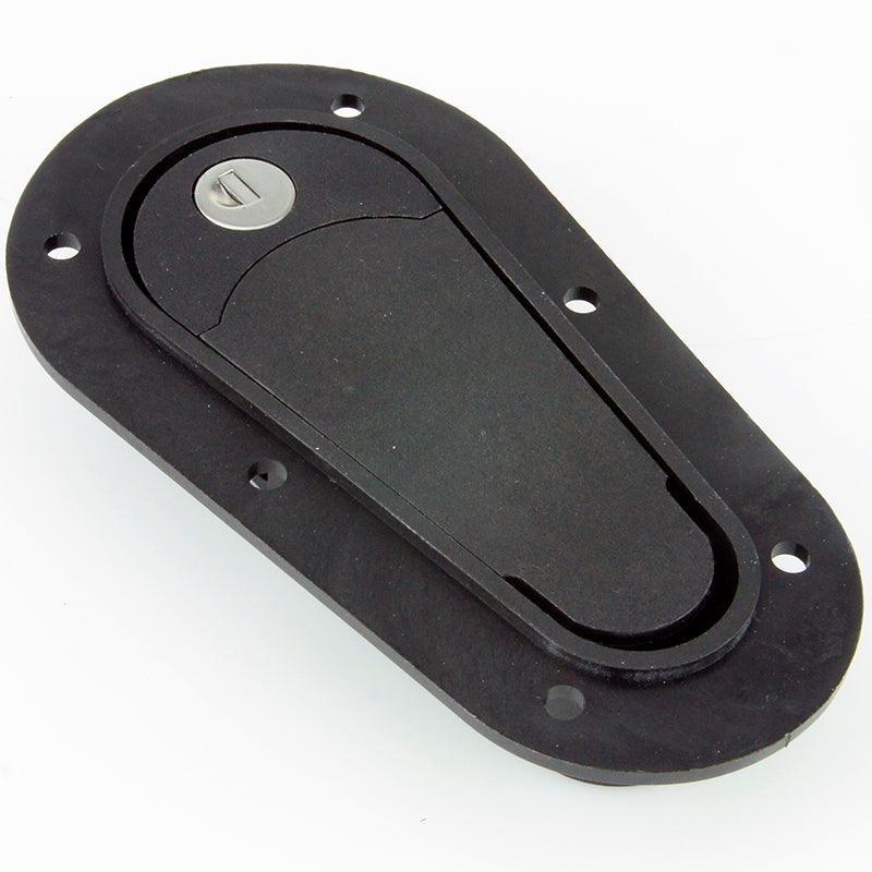 Flush Fitting AERO CATCH IVA OK Black Locking PAIR - Car Builder Solutions