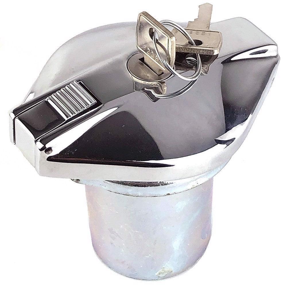 Locking Chrome Fuel Cap Assembly - Car Builder Solutions