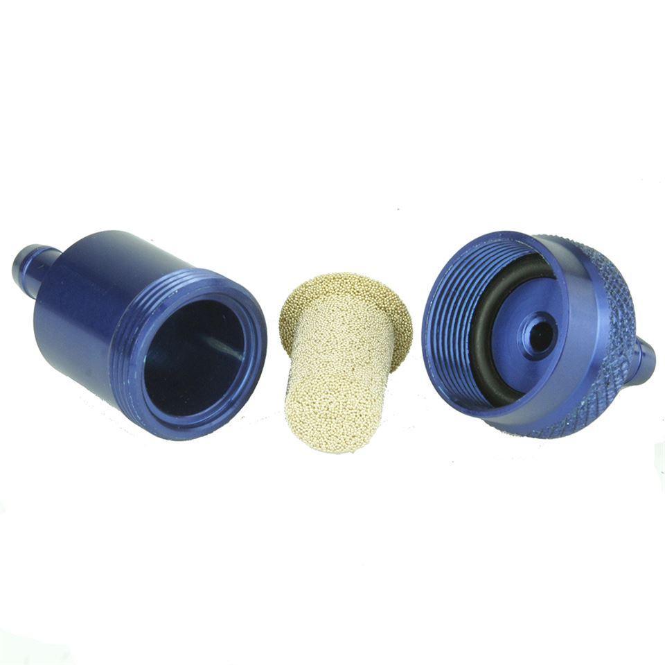 BLUE 8mm Fuel Filter Aluminium 73mm - Car Builder Solutions