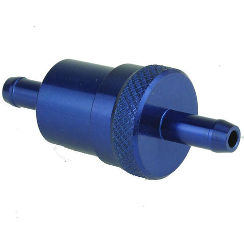 BLUE 8mm Fuel Filter Aluminium 73mm - Car Builder Solutions