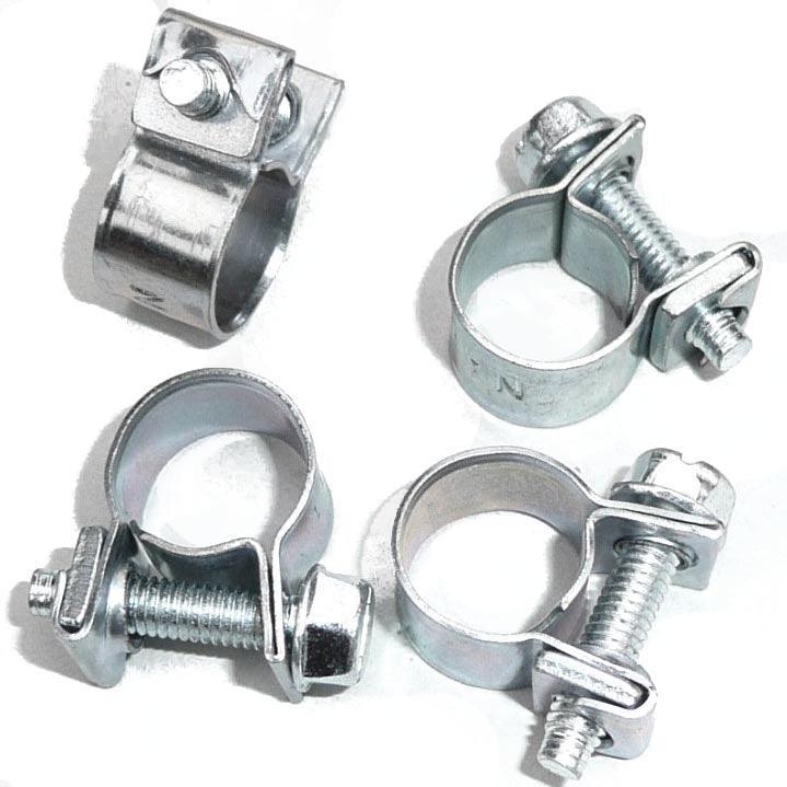 9mm - 11mm Zinc Plated Fuel Hose Clips Pack of 4 - Car Builder Solutions