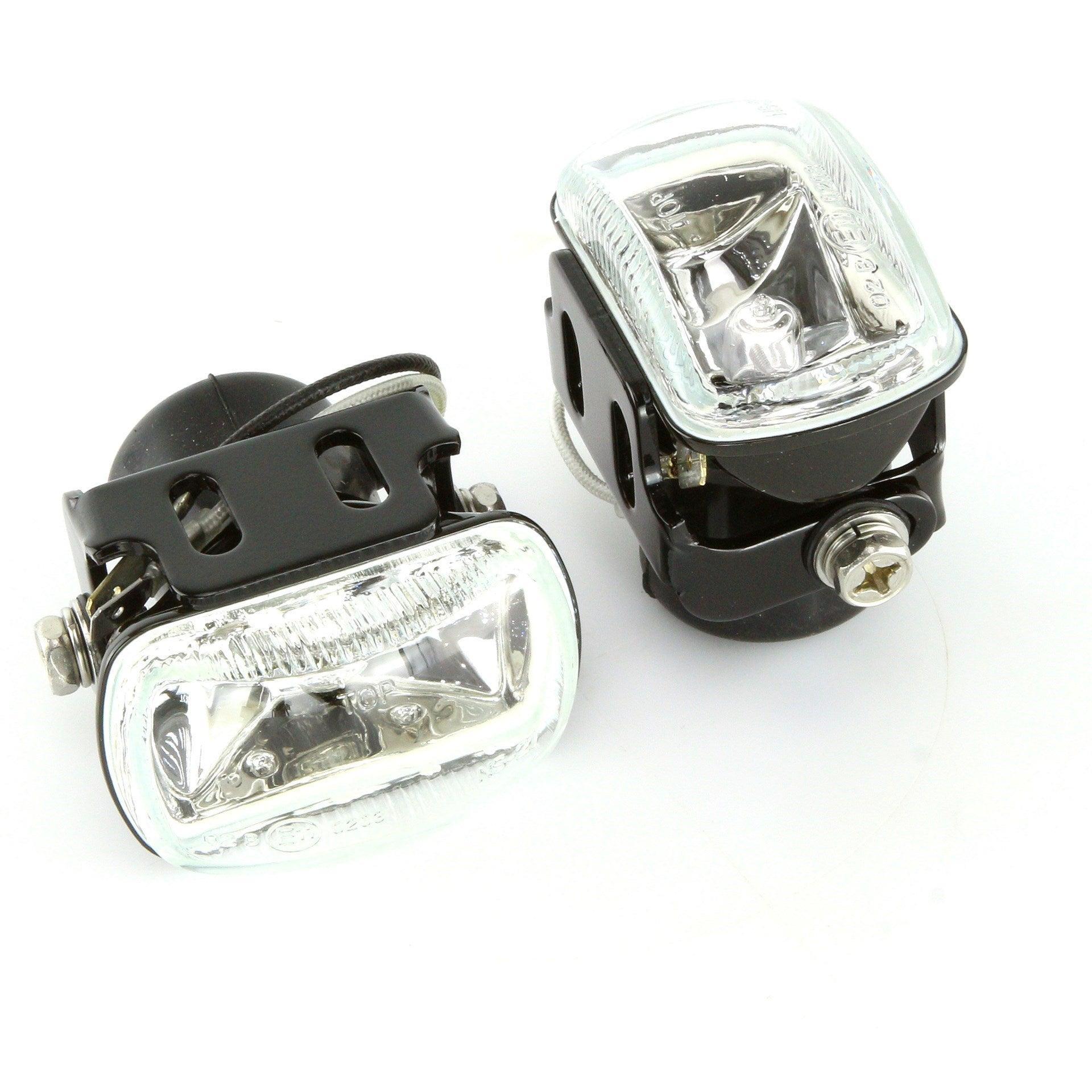 Miniature Fog Lamps Rectangular 60mm Pair - Car Builder Solutions