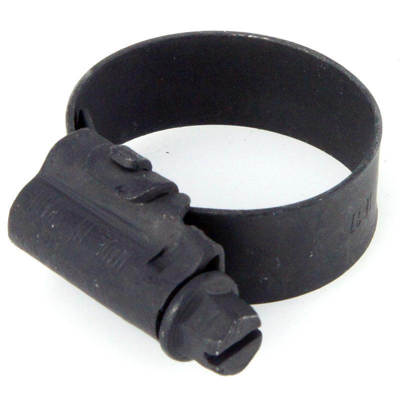 16mm-27mm Black Coated Stainless Steel Hose Clip - Car Builder Solutions