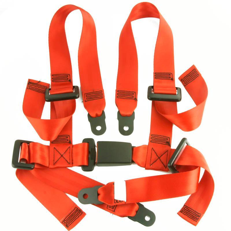 Sport Harness 4 Point Seatbelt RED - Car Builder Solutions