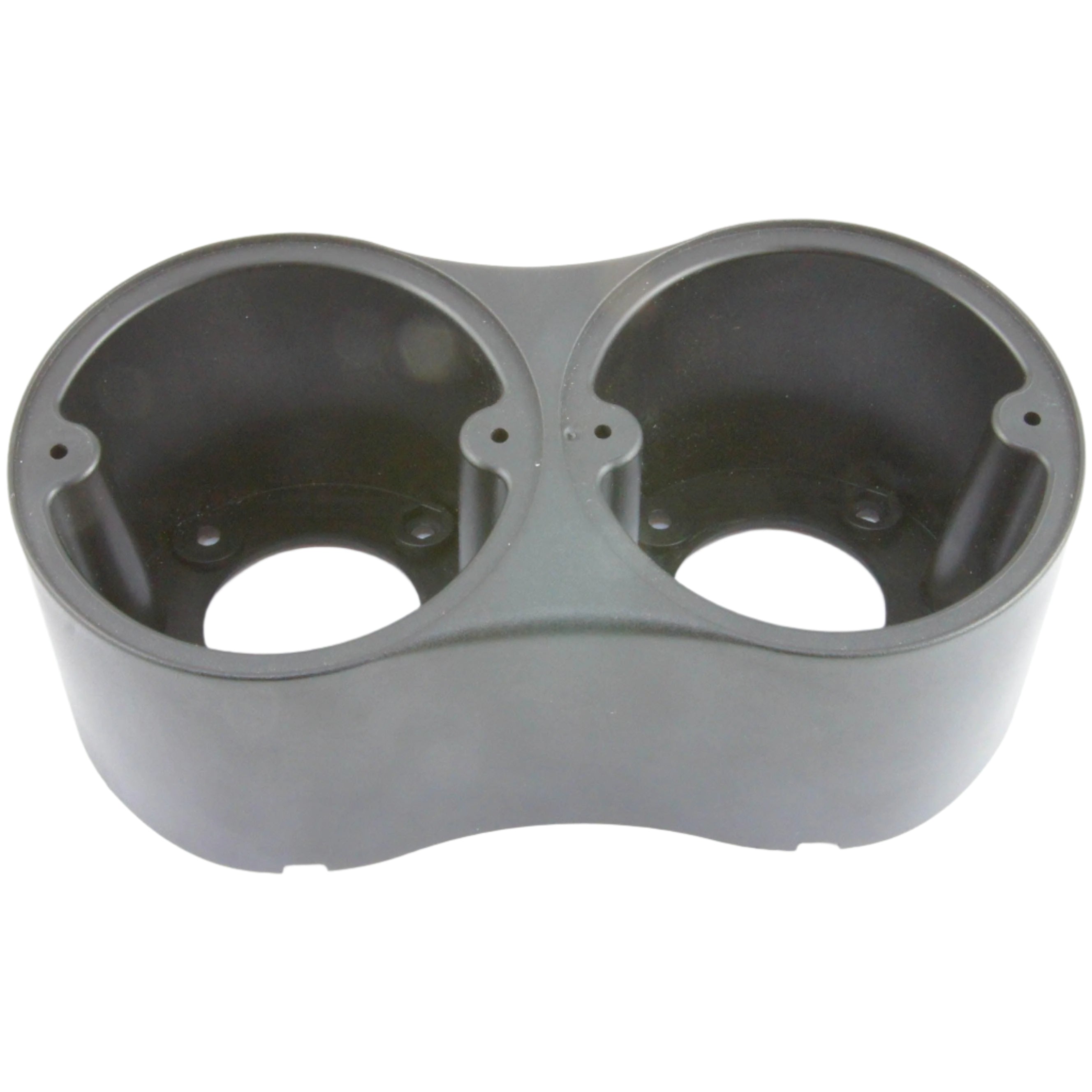 Straight Twin Round Lamp Housing Black - Car Builder Solutions