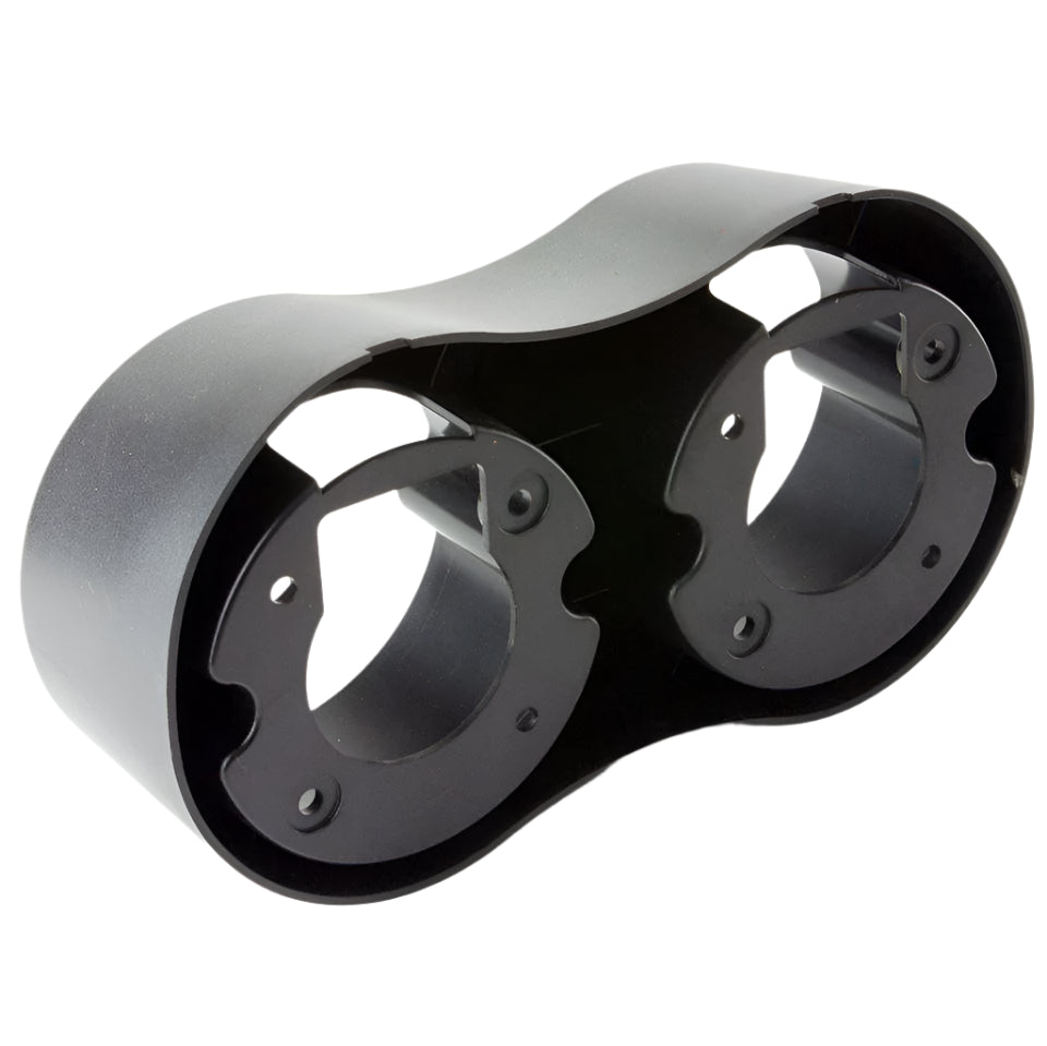 Straight Twin Round Lamp Housing Black - Car Builder Solutions