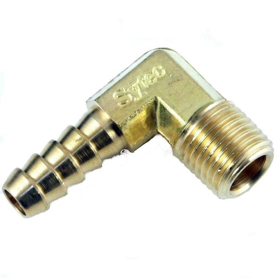 90 Degree Brass 6mm Hosetail 1/4 NPT - Car Builder Solutions