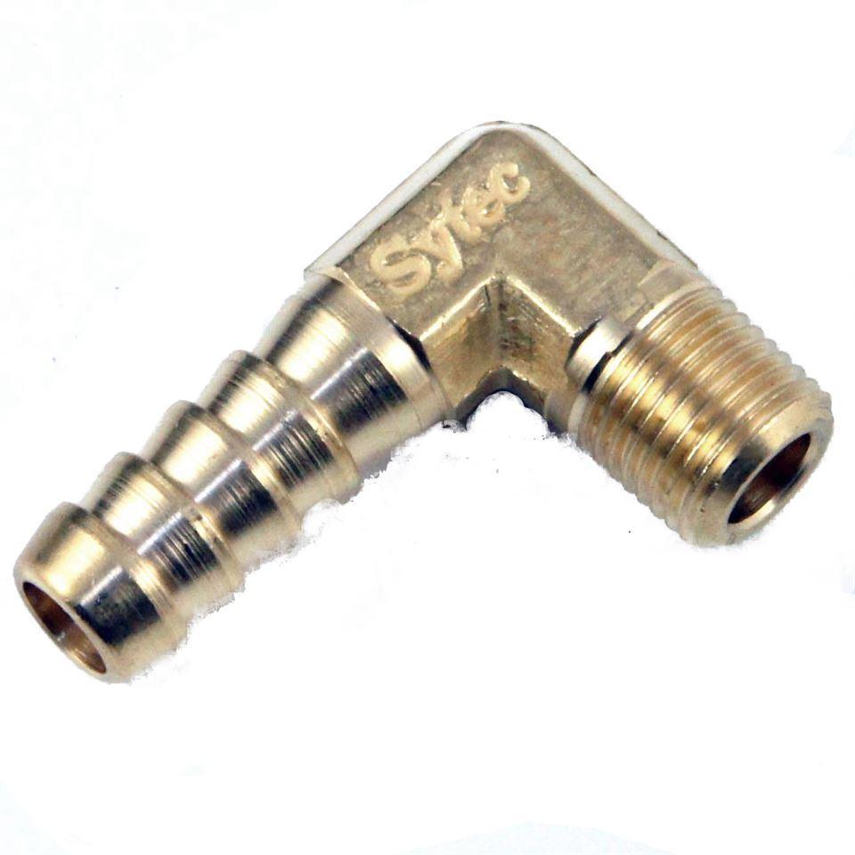 90 Degree Brass 8mm Hosetail 1/8 NPT - Car Builder Solutions