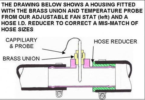 In-Line Temp Sender Housing/Air Bleed/Drain 25mm - Car Builder Solutions