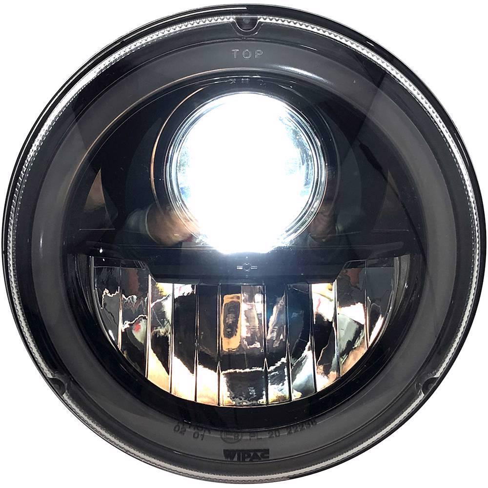 Wipac LED Projector Style Replacement Headlamp With Halo Sidelight and Black Bezel - Car Builder Solutions