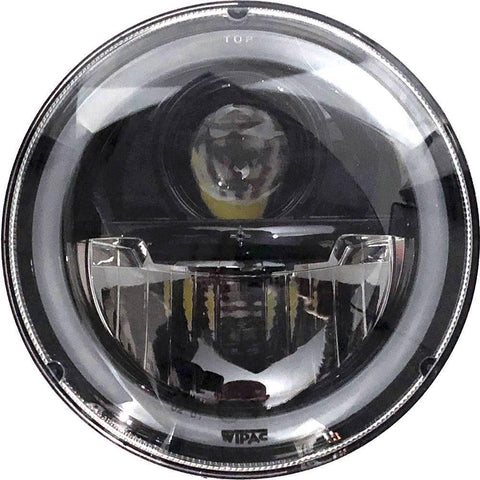 Wipac LED Projector Style Replacement Headlamp With Halo Sidelight and Black Bezel - Car Builder Solutions