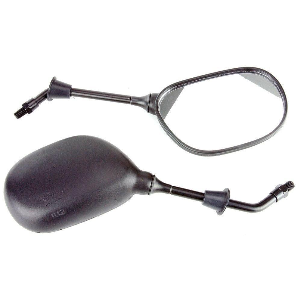 Black Moulded Oval Stalk Mirrors 136mm x 92mm 'e-marked' - Car Builder Solutions