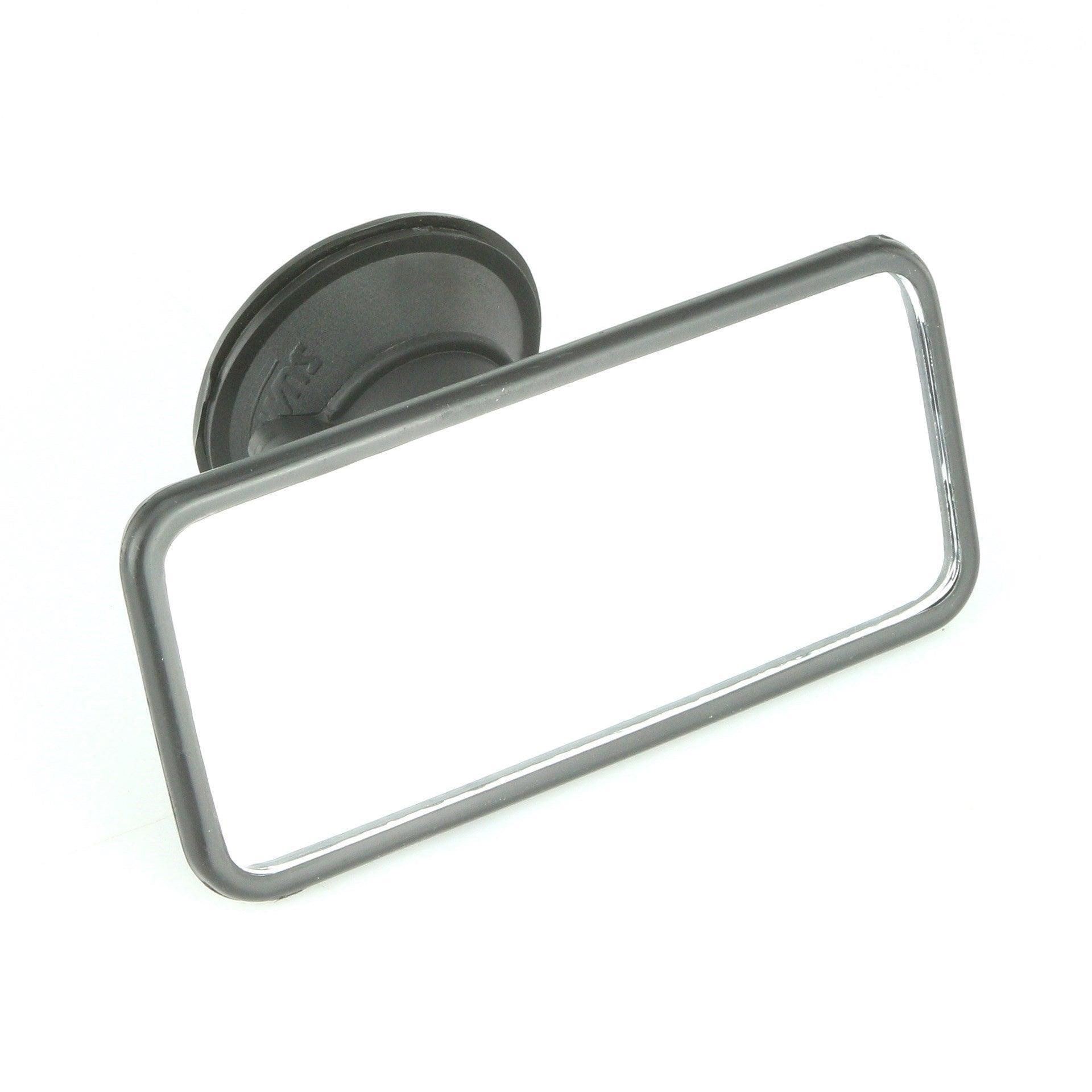 Small Suction Mount Interior Mirror Black 113mm - Car Builder Solutions