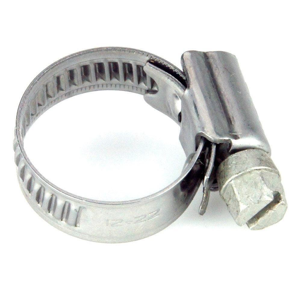 12mm - 22mm Narrow Band Stainless Steel Hose Clip - Car Builder Solutions