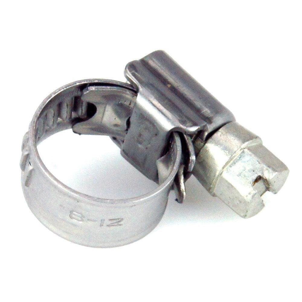 8mm - 12mm Narrow Band Stainless Steel Hose Clip - Car Builder Solutions