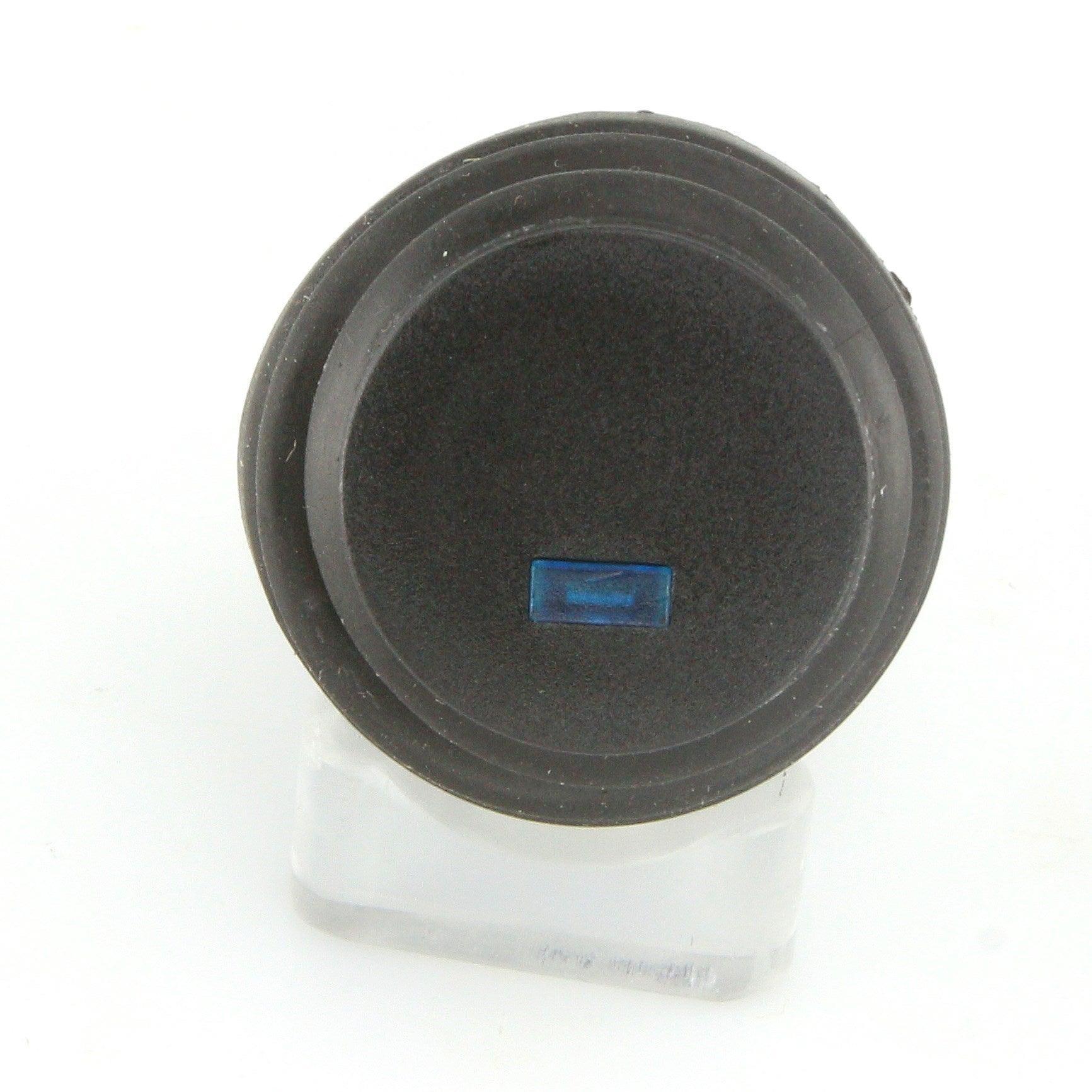 Black LED Illuminated Latching Push Button Switch Blue - Car Builder Solutions