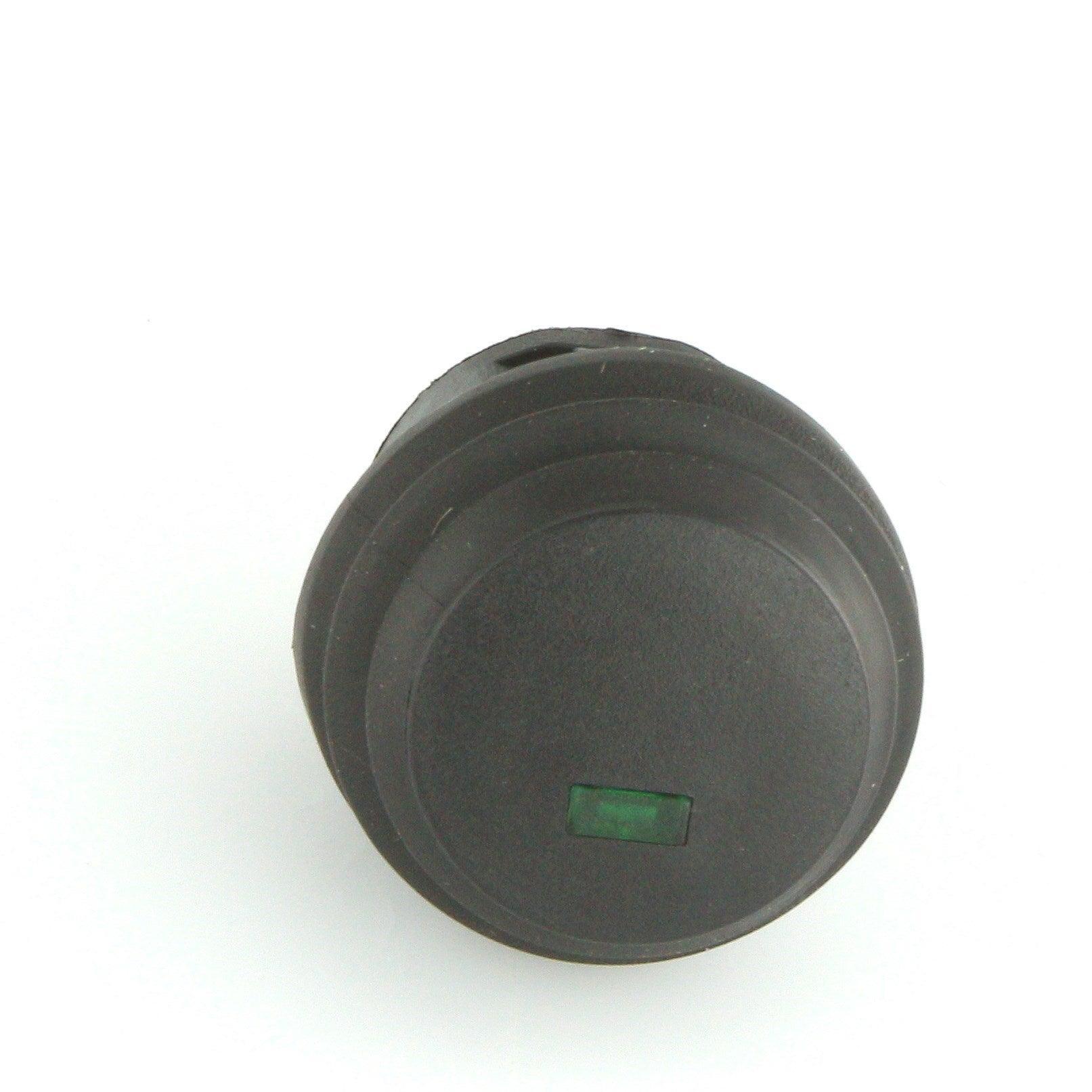 Black LED Illuminated Latching Push Button Switch Green - Car Builder Solutions