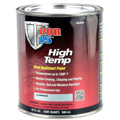 POR15 High Temperature Brush On Paint Aluminium 946ml - Car Builder Solutions