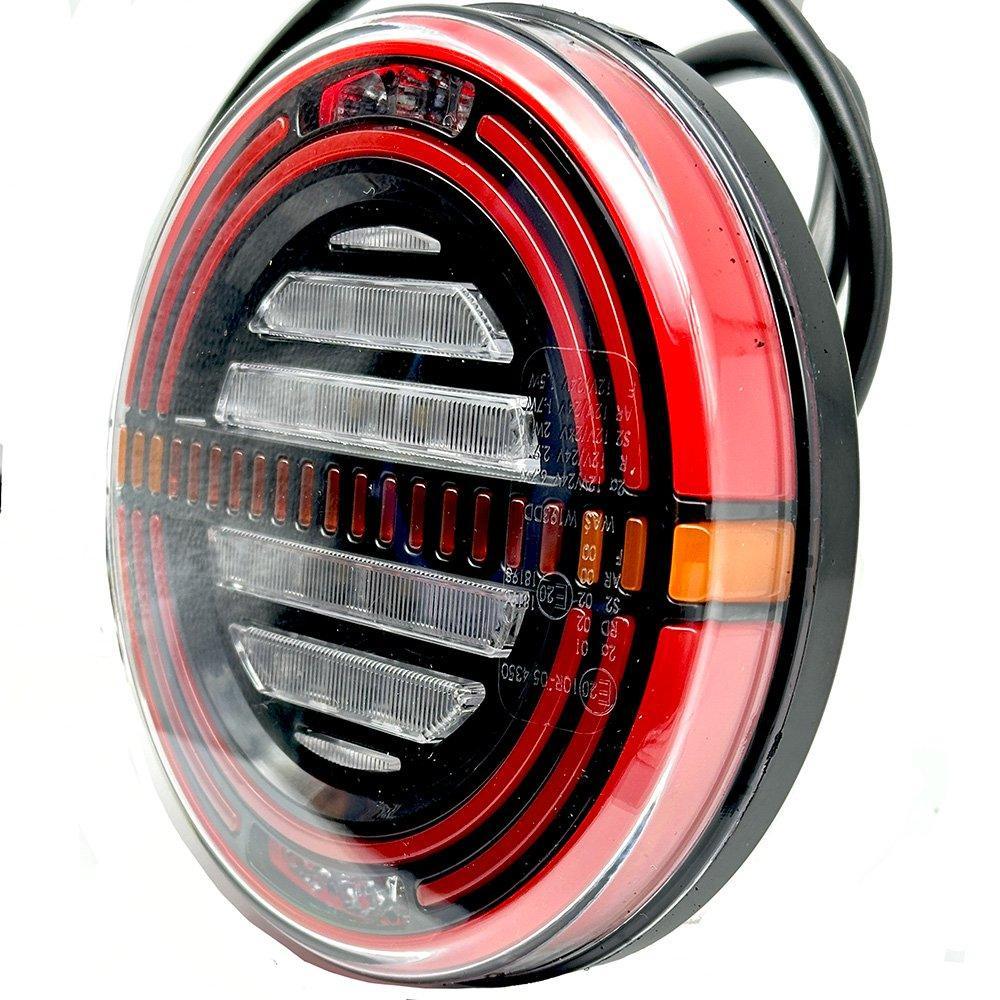 142mm LED Round Five Function Rear Lamp - Car Builder Solutions