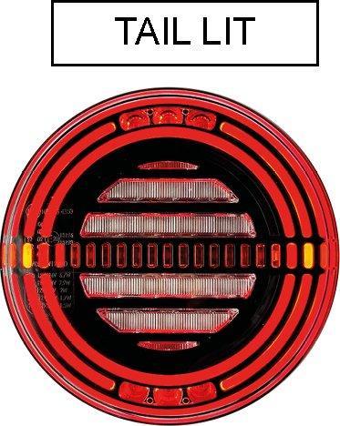 142mm LED Round Five Function Rear Lamp - Car Builder Solutions